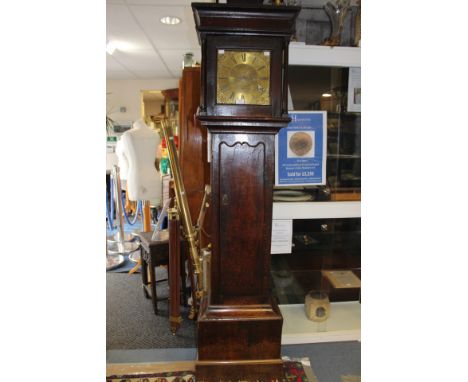 A George III, thirty hour, oak long case clock, circa 1770, the brass dial inscribed 'Henry Payton', Bromsgrove, the hood wit