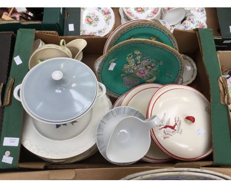 Burleigh Susie Cooper design (5 pieces of china) and three items of Bavarian china ware, six pottery plates, three items of P