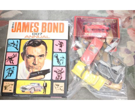 An unboxed Spot-on Ford Zodiac, unboxed Spot-on MGA, Dinky 60F, Dinky 719, Corgi 307, Corgi James Bond Aston Martin DB5, Matc