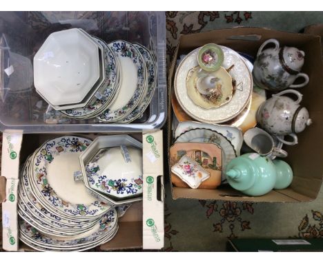 Sundry items to include ceramics, Royal Doulton cups and saucers oriental teapot etc