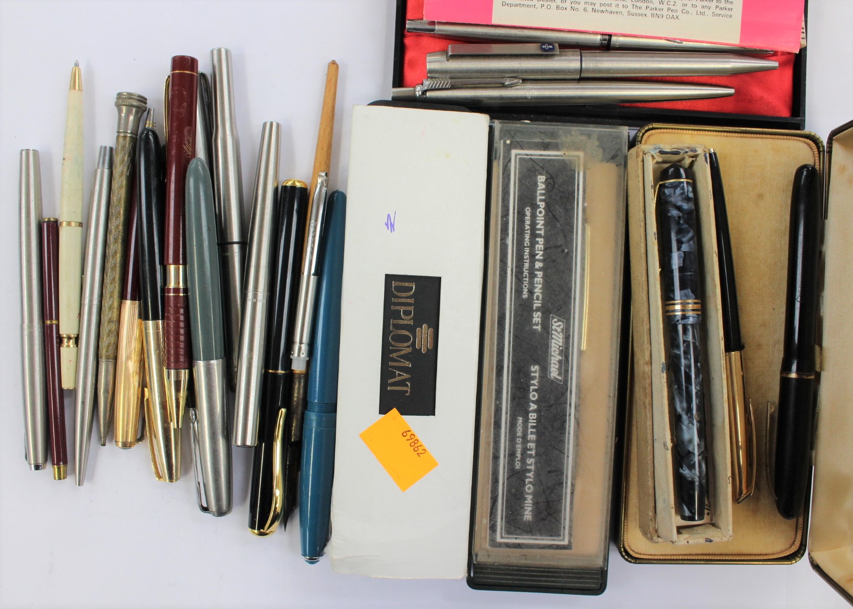 Boxed Watermans pen having 14ct knib, unboxed, Watermans fountain pen ...