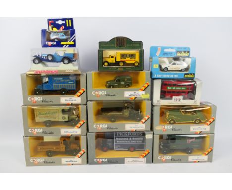 Corgi, Majorette, EFE, Solido, Lledo - 13 x boxed die-cast model vehicles - Lot includes a Majorette 3000 #3020 car in blue l