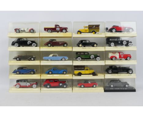 Solido - 20 x boxed 1:43 scale Solido die-cast model vehicles - Lot includes a #4413 Dodge Pick-up truck. A #4536 Citroen 15 