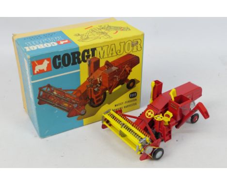 Corgi Major - A boxed Corgi Major #1111 Massey Ferguson '780' Combine Harvester. The model in red with red plastic wheels, ye