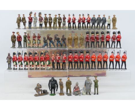 Britains - Johillco - A collection of 68 x unboxed mostly Britains figures including Soldiers, Sailors, Native Americans, a K