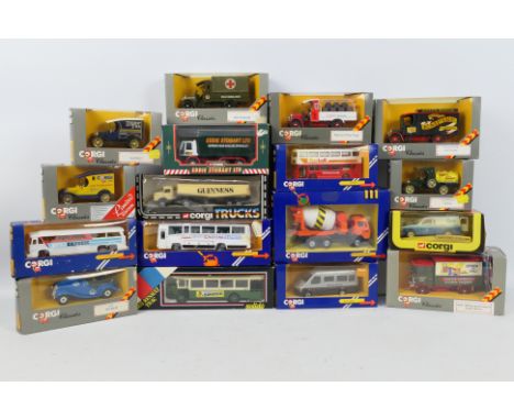 Corgi, Solido - 17 x boxed die-cast model vehicles - Lot includes a #1166 Corgi Trucks 'Guiness' Truck. A Corgi #498 'British