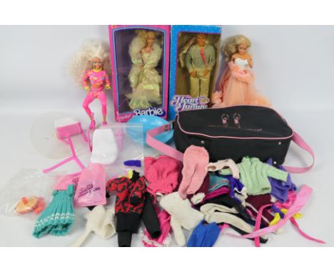 Mattel - Barbie - The Heart Family - 4 x dolls and a quantity of clothing and accessories including a boxed Crystal Barbie, a