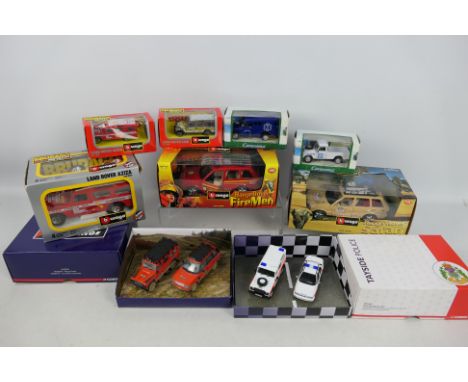 Cararama - Bburago. A selection of 9 boxed diecast model vehicles in 1/43 and 1/25 scale appearing in Excellent condition wit