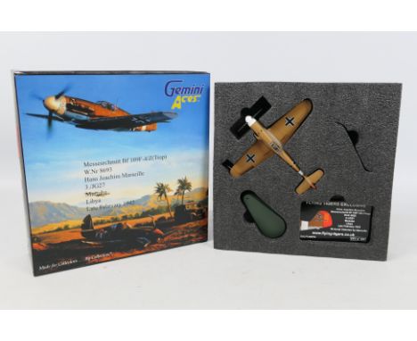 Gemini Aces - A boxed 1:72 scale #GALFTJG27A Bf 109F-4/Z (Trop) die-cast model plane - The limited edition number 293 of 550 