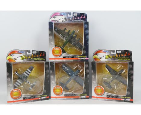 Corgi Aviation Archive - Four boxed diecast 1:72 scale military Aircraft from the Corgi series 'Warbirds'. Lot consists of WB