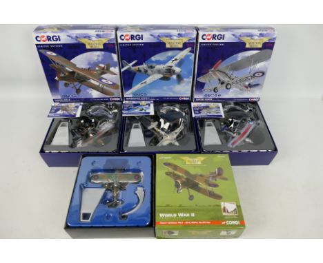 Corgi Aviation Archive - 4 x boxed 1:72 scale Corgi Aviation Archive die-cast model planes - Lot includes a limited edition n