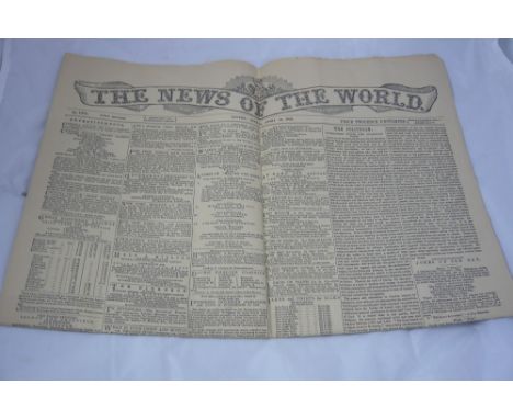 The News of The World No 1385 First Edition London : Sunday, April 10, 1870