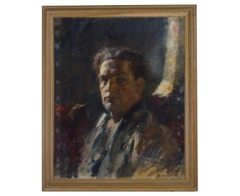 Joseph Otto Flatter (Austrian/British, 1894-1988):Self portrait of the artist, oil on canvas, signed lower left & dated '32, 