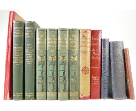 A group of 12 mainly Grocer related books - Commercial Confectionery Vol I &amp; II with a previous price tag of £50 edited b