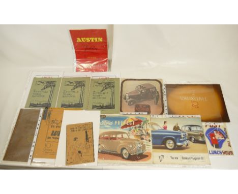 A collection of advertising and promotional LEAFLETS and BOOKLETS including - GPO Post During the Lunch Hour illustrated broc