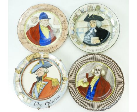 A set of early Royal Doulton rack plates comprising The Hunting Man, The Squire, The Parson and The Admiral (4)