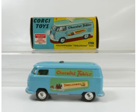 Corgi 441 Light Blue Toblerone Van in excellent to near mint condition, and in original good+ box.