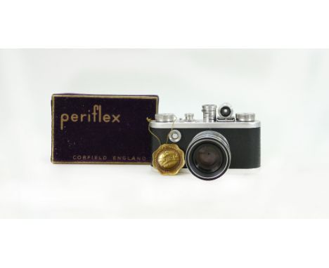 Corfild Periflex Camera outfit in original packaging including Lumax 1:1.9/45 Corfield lens, boxed lens extension tubes, rela