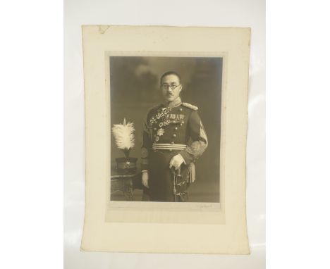 Marquis General Toshinari Maeda Japan 1885 - 1942 - Japanese general active during WWII - large studio portrait bearing name 