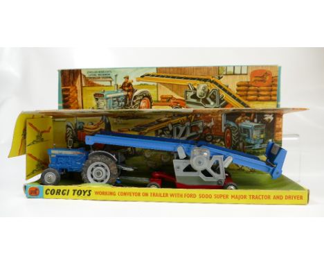 Corgi 47 Blue Ford 5000 Super Major Tractor in near mint condition and in original good condition box, complete with original