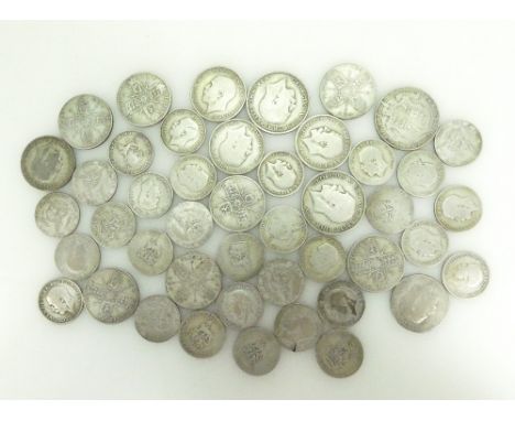Group of pre 1946 UK .500 / 50% silver coinage 336.0g