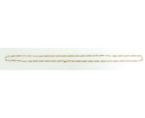 18ct Gold Ladies necklace chain 58cm long. Weight 12.2g.                               