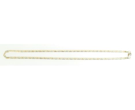 18ct Gold 3 colour Italian gold necklace chain,  44.5cm long.  Weight 7.8g                