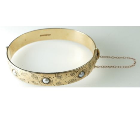 Vintage 9ct Gold &amp; pearl item of Jewellery, 34 grams
