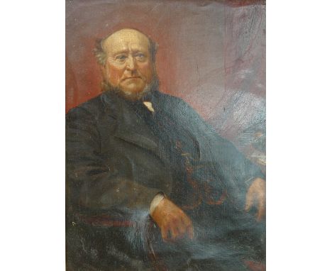 Victorian Oil on Canvas portrait, unsigned in gilded frame 46cm x 37cm