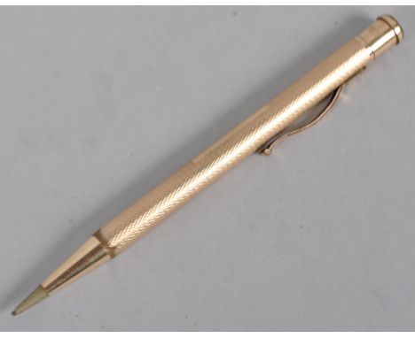 A yard-o-led engine turned rolled gold propelling pencil