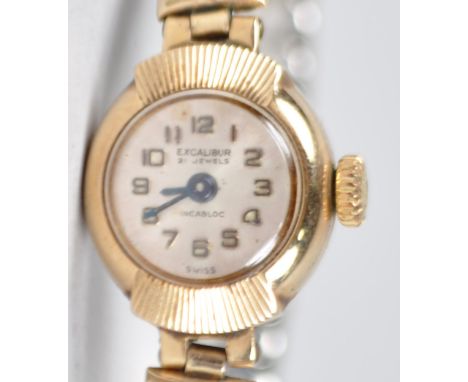 A yellow gold Excalibur wristwatch. 21 Jewel manual wind movement.  Hallmarked 9ct gold, Edinburgh, 1967 Case reference: 3252