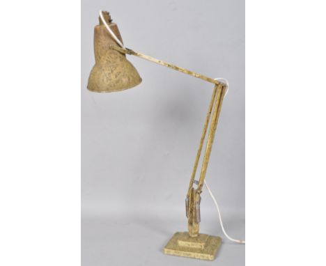 A Herbert Terry and Sons anglepoise lamp in marbled finish, 92cm high