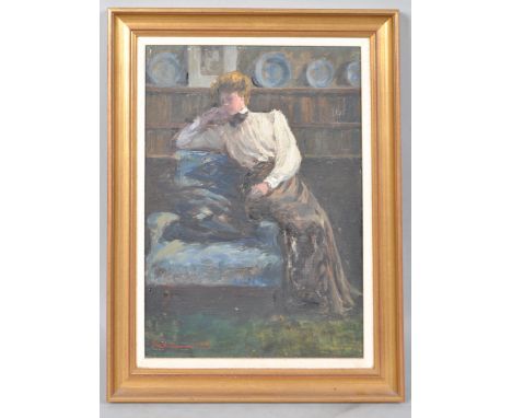 Ida Buchanan, portrait of a lady, signed and dated 1909, 35cm x 26cm