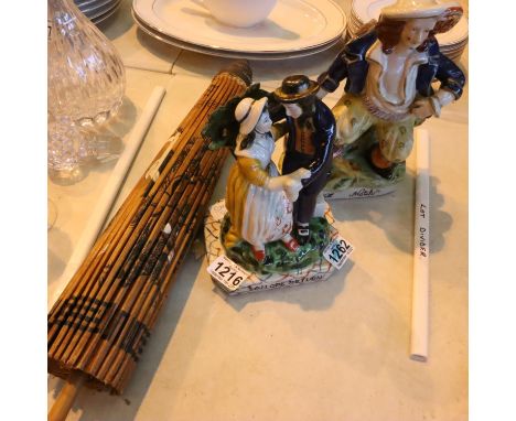 Two ceramic figurines; Sailors Return and Will Watch. Not available for in-house P&amp;P, contact Paul O'Hea at Mailboxes on 