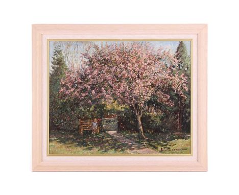 Sheree Valentine-Daines (b. 1959), 'Crabapple Blossom', signed 'Sheree Valentine-Daines' (lower right), oil on canvas, 39 x 4