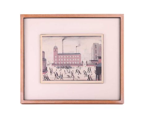 Laurence Stephen Lowry (1887-1976), 'Mill Scene', offset lithograph on paper, from an edition of 750, signed in pencil lower 