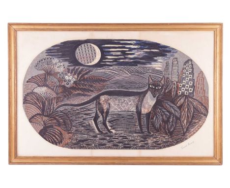 Enid Crystal Dorothy Marx (1902-1998), Tiger Tiger, signed in pencil Enid Marx (lower right), linocut in colours, image 50 x 