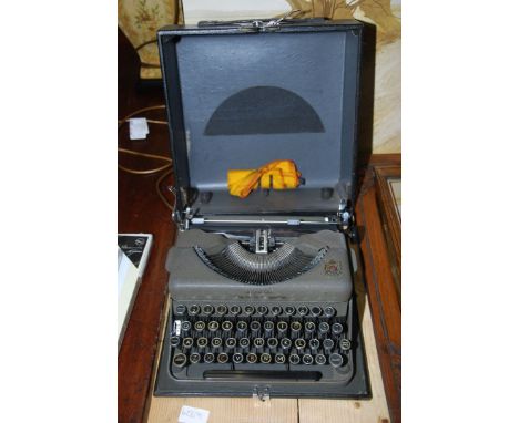 A vintage typewriter.