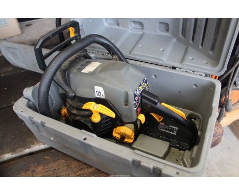 A "Ryobi" cased 16" Chainsaw, chain brake working and good compression.