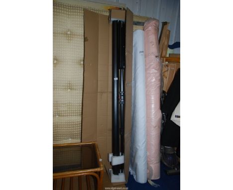 A large projector screen.