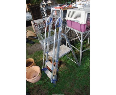 Three rung step ladder.