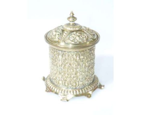 Victorian brass caddy