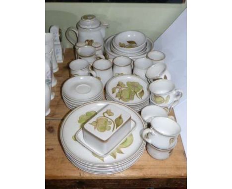 Denby Troubadour table ware including plates, cups and saucers, bowls etc.