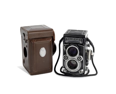 A Rolleiflex 3.5F TLR Camera with case,F3.5 no. 2205035, with Planar 7MM f3.5 no. 2255828, a rare ever-ready case, together w