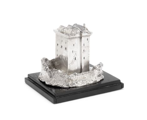 A George IV silver model of a Scottish castlepart marked, no maker's marks, London circa 1822 Cast in the shape of a traditio