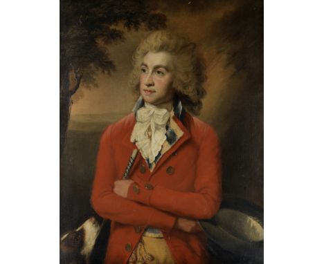 Manner of Sir William Beechey R.APortrait of Colonel Kenyon in a red coatoil on canvas 92.2 x 72cm (36 5/16 x 28 3/8in).For f