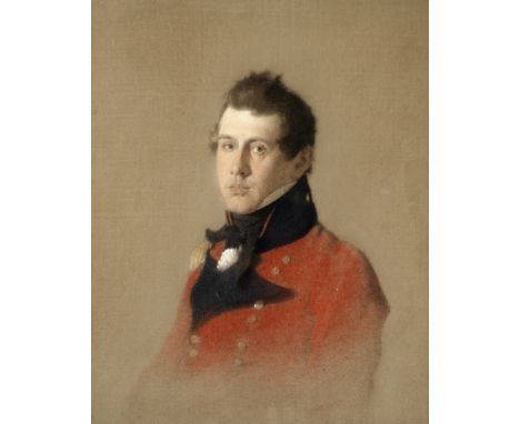 R. Coslett (British, 19th century)Portrait of an officersigned and indistinctly dated 'R. Coslett 18-7' (lower right) pastel 