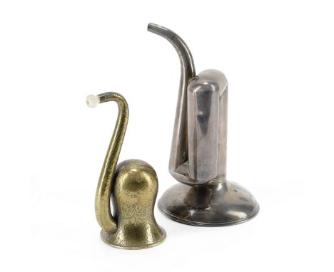 Two Ear Trumpets in silver and brass,Charles Reily &amp; George Storer, London 1830, and the brass engraved 'F C Rein &amp; S