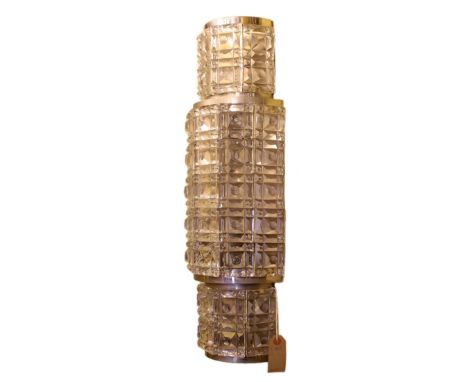 A 1940's style moulded crystal glass and nickel plated wall light, height 62cm
***CONDITION REPORT***A model made for a New Y