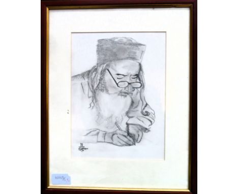 Small framed pencil sketch portrait of an elderly Gent. Approx. 25 x 18cms

reasonable used condition 